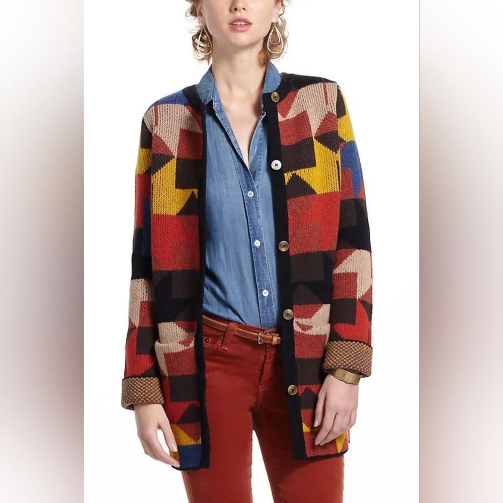 ANTHROPOLOGIE SPARROW Lonestar Navajo Cardigan Sweater Size‎ XS